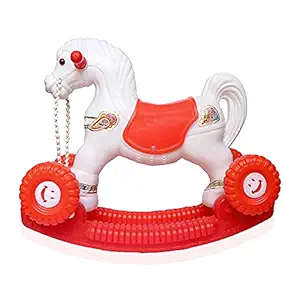 Cri8Hub 2 in 1 Baby Horse Rider for Kids Birthday Gift for Kids/Boys/Girls/Ride-on Toy for Kids 1-5 Years (White) Horse for Kids