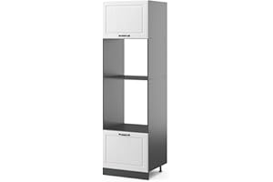 Vicco Armario para microondas R-Line, Blanco casa de Campo, 60 cm