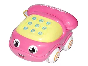 AEXONIZ TOYS Non-Toxic Musical Phone Car Toy for Kids,Cell Phone Telephone Car Phone Toy for Kids with Light & Sound,Multi Color,Pack of 1