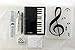 Produktbild Musik Themed Briefpapier-Set - Weiß Tastatur Mäppchen, Lineal, mechical Bleistift, Stift, Radiergummi, Self-Stick-Hinweis & Notebook