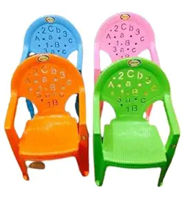 Samruddhi Plastic Chintu Plastic Chairs for Kids, Babies (Pink and Bluish Green) - Set of 2