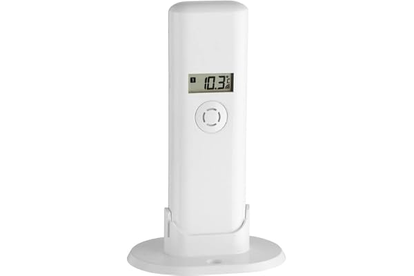 TFA Dostmann temperatursändare, 30,3143.IT, för specifika TFA-radiostationer, med display, uppdatering var fjärde sekund, vit, 1-pack (L) 41 (83) x (B) 21 (61) x (H) 129 (135) mm