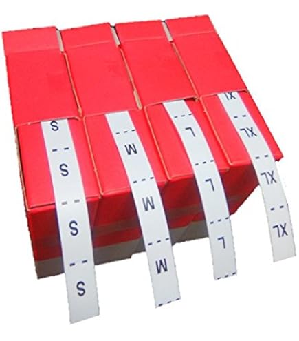 Taglie Vestiti 350 Etichette Taglia Ricamate Per Vestiti - Set Completo XS A 3XL - Bianche Per Cucito Cucito Su Vestiti