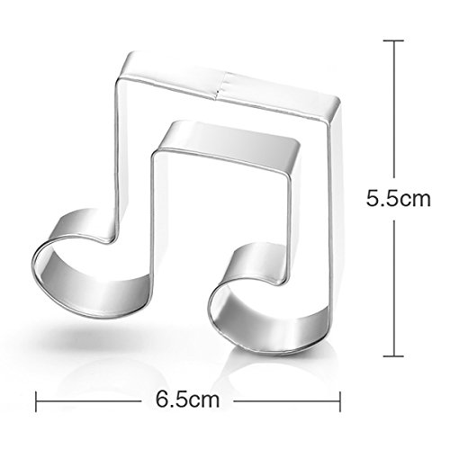Ausstecher, Profer Plätzchen Keks Kuchen Ausstechform Starter-Set ( 6 Stück ) aus rostfreiem Edelstahl (Musik) - 2