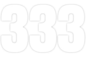 SARA PRINTS Pack of 3 White Plain Number 3 Bin Stickers for Wheelie Bins Number - 3 Waterproof (17 cm) Bin Numbers for Wheelie Bins Large Self Adhesive Numbers for Wheelie Bins and More Packwith®