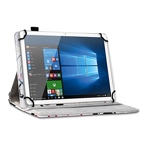 Odys Thor 10 plus 3G Robuste Universal Tablet Schutzhülle aus hochwertigem Kunstleder Hülle Tasche Standfunktion 360° Drehbar kombiniert Schutz und Design in 9 verschiedenen Farben Cover Case Universal Schutzhülle , Farben:Motiv 7 - 2