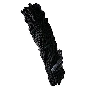 Meenu Arts Leg Guard Rope, Extra Long 28 Meters Long & Heavy Leg Guard Rope (Black) FOR Bullet Super Thunderbird