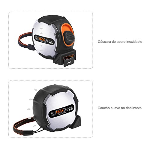 TACKLIFE-TM-D02- Cinta m trica de acero de 8 metro Cinta de medida econ mica de funci n autobloqueo y alta precisi n antidesgaste flexometro dise o antideslizante e inoxidable TACKLIFE-TM-D02- Cinta m trica de acero de 8 metro Cinta de medida econ mica de funci n autobloqueo y alta precisi n antidesgaste flexometro dise o antideslizante e inoxidable