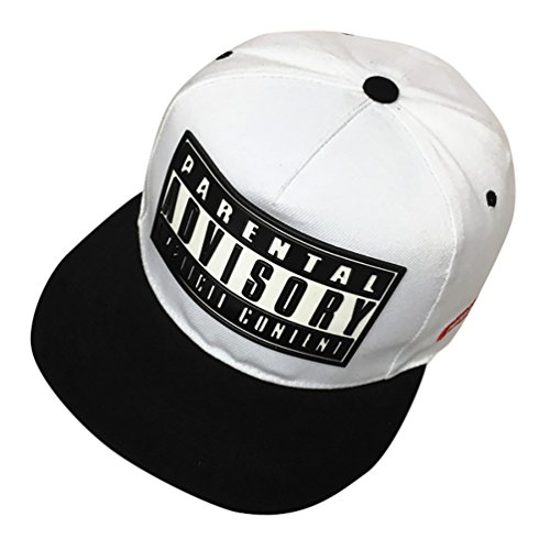MissFox Sombrero Plano De Béisbol Accesorios Para Parejas Hip Hop Snapback Blanco