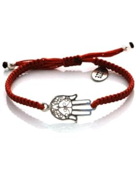 Mizze Made For Luck Jewelry Armband mit Hamsa-Anhänger, anpassbar, für Glück und zum Schutz