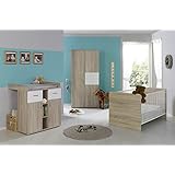 Babyzimmer Komplettset / Kinderzimmer komplett Set ELISA verschiedene Varianten in Eiche Sonoma / Wei&szlig;