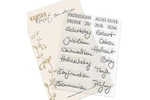 KARTENKUNST Clear Stamp-Set Stempel-Gummi Karten-Kunst - Kombi-Set Quer durchs Jahr 2
