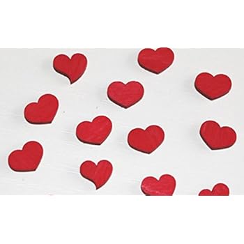 220 Stk Holzherzen 1,5cm rosa altrosa Naturdeko Hochzeit Tischschmuck ...