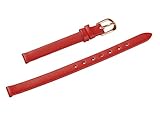Uyoung Damen Leder 8 mm Rot Uhrenarmband LS018h0808-10