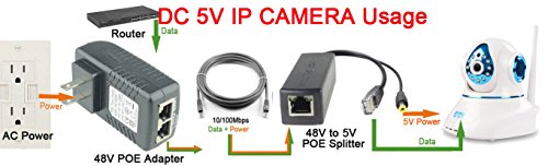 DSLRKIT Active PoE Splitter Power Over Ethernet 48V to 5V 2.5A Compliant IEEE802.3af - 9