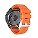 Price comparison product image For Garmin Fenix 5X Plus Watch Strap, Prevently Bright Color Silicone Quick Release Easy Fit Wirstband Replacement For Garmin Fenix 5X Plus (Orange)