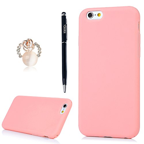 iPhone 6S Plus / 6 Plus Case iPhone 6S Plus Schutzhülle YOKIRIN TPU Silikon Case Cover Hülle Handy Schale Tasche (Verdicken)Rosa Nackt