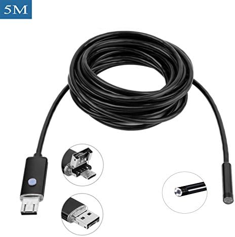 Gendax 2 In 1 OTG Micro USB Waterproof Endoscope , 8mm Borescope Inspection Camera With 6LED 2.0MP HD Camera For Android system phone tablet computer and Windows system
