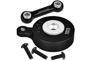 GPM Racing Aluminum 7075 Direct Mount Servo Saver (25T Spline) with Fix Link for Arrma 1:10 VORTEKS/SENTON/Big Rock/Outcast/Granite/KRATON/SENTON / 1:8 Mojave/Vendetta/Infraction Upgrades - Black