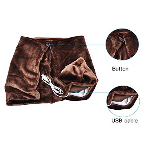 liuxi Erhitzter Schal, USB-elektrische Warming-Heizdecke Wurfpolster Schulter Hals, 45x80 cm