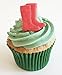 Produktbild 6 Handgemachte Kuchendekorationen aus Zucker: Rot Wellington Stiefel / 6 Red Sugar Wellies