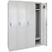 Produktbild Vierfach Spind Schließfachschrank Metallschrank Garderobenschrank 180 x 120 x 50 cm - wahlweise MIT oder OHNE Schlösser, Farbe:Grau-Grau, Spind-Variante:Spind OHNE Schlösser