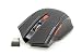 Produktbild Optische Gaming-Mausohne Kabel 2.4G 1600 DPI verstellbar mit 6 Tasten wireless kabellos drahtlos schnurlos ergonomisch mit USB-Empfänger beidhändig beide Hände 10m für Computer PC Laptop Notebook PC Homeoffice Macbook Surface zum Zocken Grau Rot Schwarz (Schwarz)