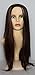 22" Ladies 3/4 Half Fall Wig - Straight Style - Dark Brown / Dark Auburn Highlights #4H33 - High Quality Kanekalon Synthetic Fibre - Clip in Hair Piece - Looks and Feels Like Real Hair - 250g by Elegant Hair