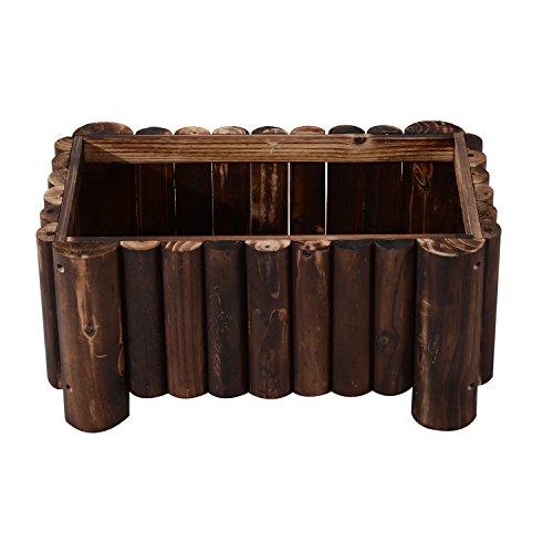 Outsunny® Hochbeet Pflanzkasten Kräuterbeet Pflanzbeet Gemüse Blumenbeet Blumenkasten, Tannenholz (Modell1) - 2