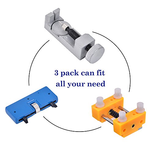Watch Repair Tool Kit, jvsurf 3 in 1 Watch Repair Kit, Watch Holer + verstellbarer zurück Fall Öffner + Band Gurt Link Pin-Entferner mit extra 3-pins - 5