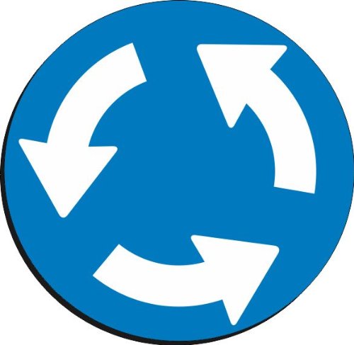 Mauspad/Mousepad Motiv Kreisverkehr, Rund, Durchmesser 190mm