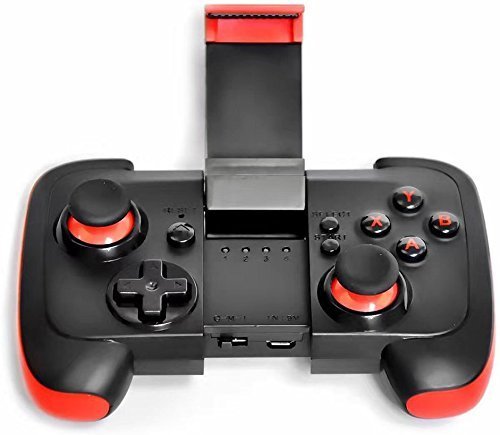 Powerlead Controlador de juego Bluetooth con vibraci  n  tiene soporte telesc  pico   Gamepad inal  mbrico