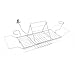 Produktbild Relaxdays Badewannenablage mit Accessoires, verstellbar, mit Glashalter, max. Größe: H x B x T: 5,5 x 92 x 20 cm, silber