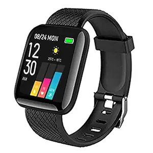 TechKing D116 SmartWatch with Heart Rate & Blood Pressure Monitor, Sleep Monitor, Information Reminder & Step Counter Fitness Tracker for Men, Women for All Boys/Girls