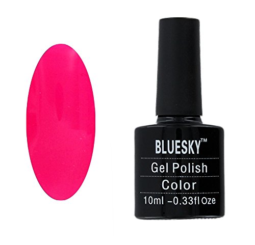 Bluesky UV LED Gel auflösbarer Nagellack 10ml neon cherise, 1er Pack (1 x 10 ml)