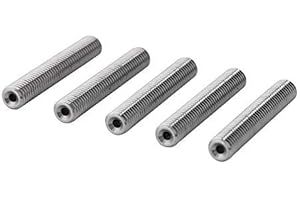 HILITAND Tubo extrusor de impresora 3D, 5 unids Acero Inoxidable M6 Boquilla Garganta Tubo PTFE Accessary para Impresora 3D Extrusora MK8 1.75mm(M6*40mm)