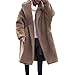 Produktbild TWBB Damen Wintermantel Einfarbig Plus Size Lange Mantel Winter Faux Fur Kunstfell Warm Wintercoat Outwear Elegant Warm Jacke Strickjacke Coat