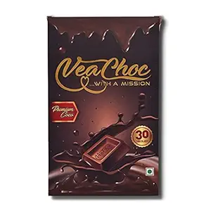 VeaChoc Iron Chocolates with Vitamin C and Blood Builder Supplement Organic Health Supplements for Women Men and Kids with Iron Deficiency (Premium Cocoa Chocolates)