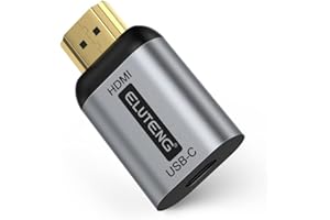 ELUTENG adattatore USB C su HDMI 2.0, 4K@60Hz USB C Buchse auf HDMI Stecker Typ C zu HDTV Stecker Converter Thunderbolt 3/4 Adapter Anschluss für TV Monitore und Fernseher