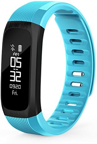 KLXEB Moving The Ring/Smart/Blood Pressure/Heart Rate Hand Ring/Meter/Sleep/Information/Sports Health Hand Ring/Dimension :245Mm*18Mm*11Mm, Cyan