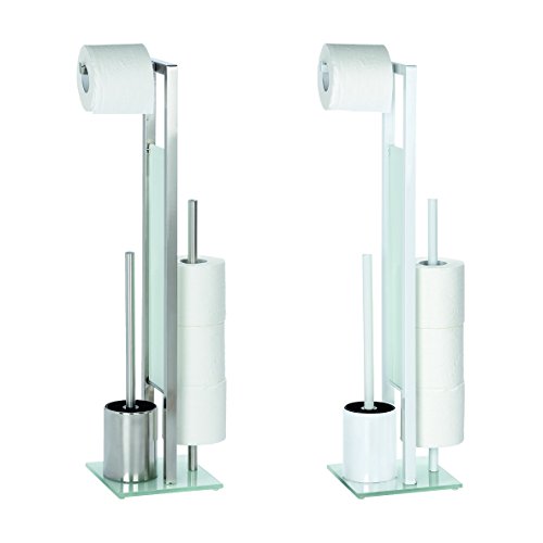 Wenko 21564100 Stand WC-Garnitur Rivalta, Edelstahl rostfrei, 18 x 70 x 20 cm, matt - 5