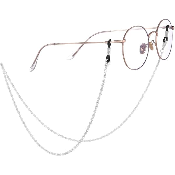 GERNEO® – Tokyo – Collana per occhiali e fascia per occhiali in diversi colori in oro 18 carati o argento 925 – con piccole maglie e anelli – per occhiali da lettura