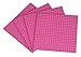 Strictly Briks Premium Pink Stackable Base Plates - 4 Pack 6" X 6" Baseplate Bundle With 30 Pink Bonus Building Bricks - Tower Construction