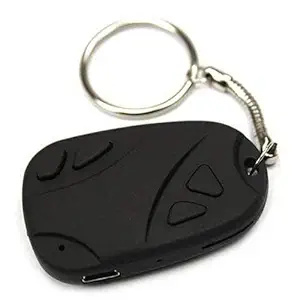 Spy Camera Keychain Camera Car Alarm Remote Recorder Dvr Real HD 1280 x 720p Best Mini Tiny Hidden Key Fob Camera NO Lights Recording(Support 32GB Memory Card But not Include Memory Card) (Black)