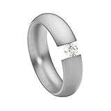 Funkelnder Damenring mit dem gewissen Etwas, aus handpoliertem Edelstahl mit strahlenden Swarovski Steinen