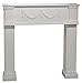 Price comparison product image Casa-Padrino country house fireplace surround with ornaments high gloss white 120 x 30 x H. 120 cm - Living Room Furniture