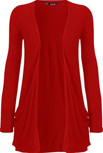Trends Fashions Bazaar Women's Open Boyfriend Cardigan Red/16-18