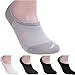 Produktbild FORH 5 Paar Bambusfaser Boot Socken Low Cut Unsichtbar Net Socken Sommer Komfort Freizeitsocken Atmungsaktive Kurzsocken Tennissocken Arbeitssocken (One Size, Schwarz)