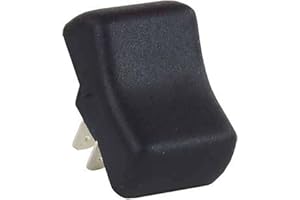 JR Products 14075 Black Momentary-On/Off Switch