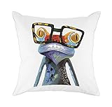 Redland Art Gracioso Rana Vistiendo Gafas Patrón Algodón Poliéster sofá Fundas Cojines...